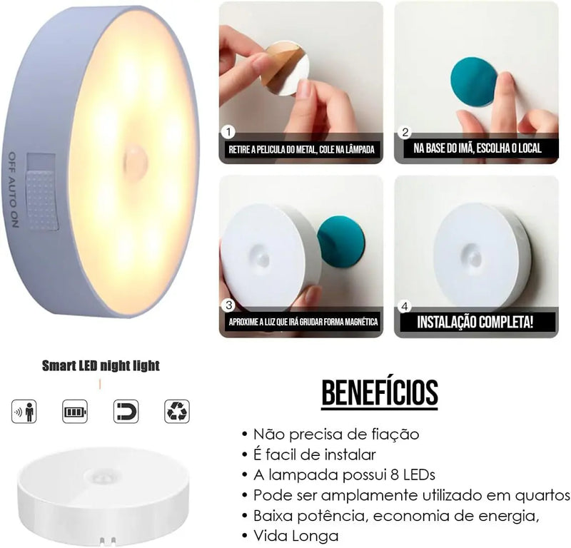 Luminária Led com Sensor de Presença